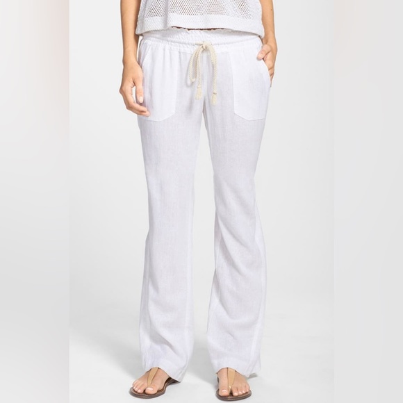 Roxy Linen Blend Beach Pants - Picture 1 of 4